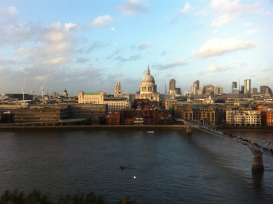 North bank of the River Thames including St Paul's Cathedral, seen from the top floor at Tate Modern, © Lucy Bullivant