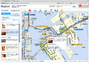 Mapion, the Japanese map information service