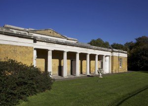 The Royal Parks' Magazine building, converted into use with an extension designed by Zaha Hadid Architects as the Serpentine Sackler Gallery, Kensington Gardens. Photo: John Offenbach © The Royal Parks and Serpentine Gallery.