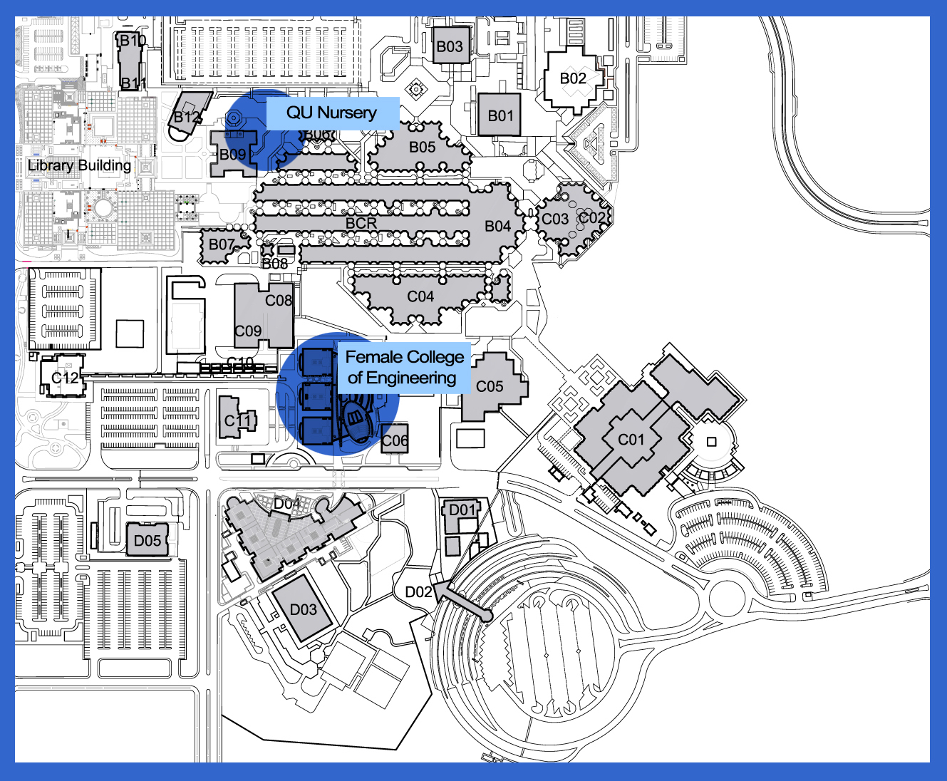 Qatar University Campus Map