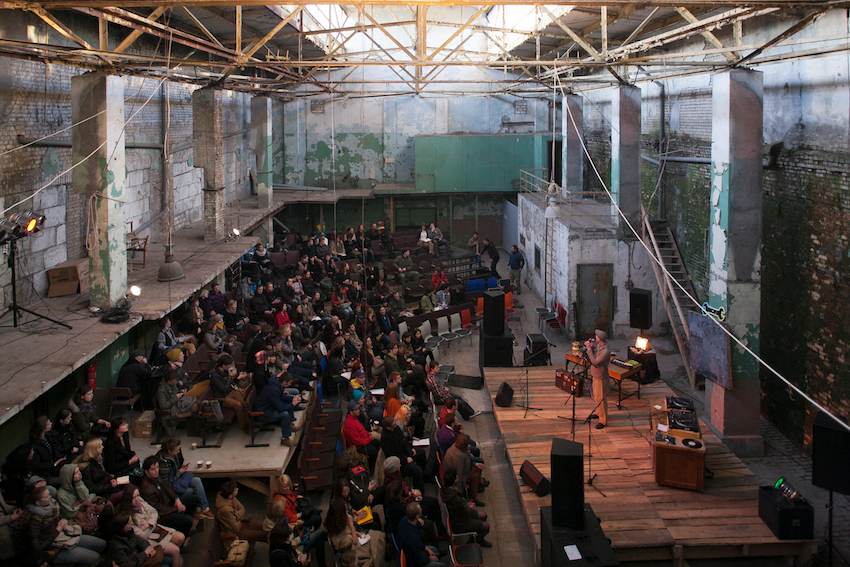 Totaldobže arts centre in the VEF district, hosting electro-acoustic music and sound installation.