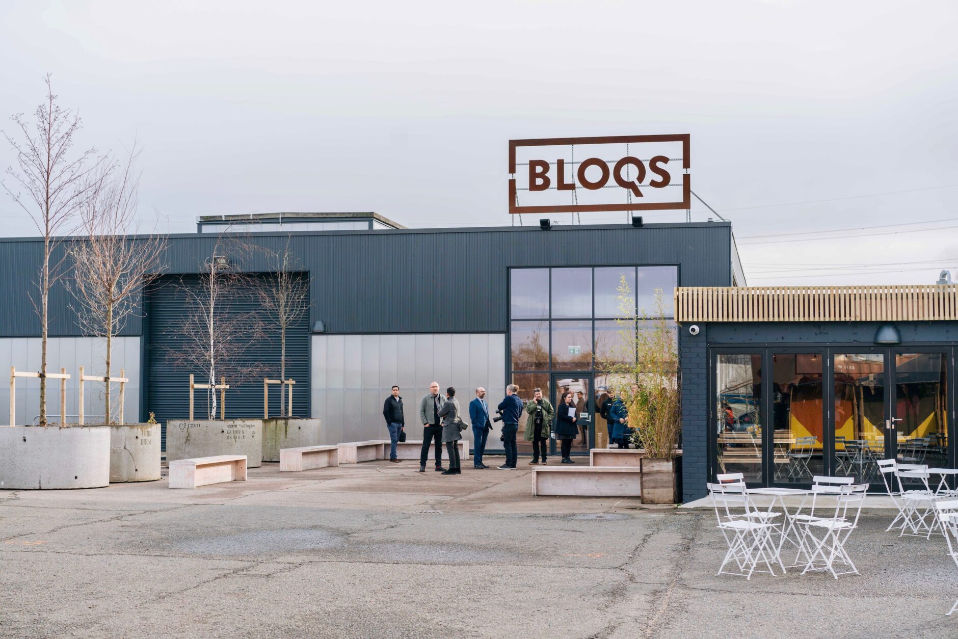 Bloqs open access factory on launch day, 10 February 2022. Architects: 5th Studio.
