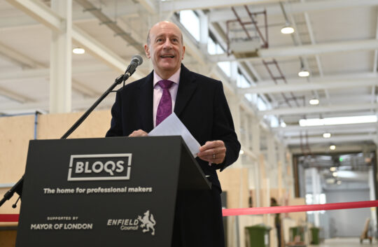Jules Pipe, Deputy Mayor of London, speaking at the launch of Building Bloqs' new open access factory, Meridian Water, 10 February 2022.