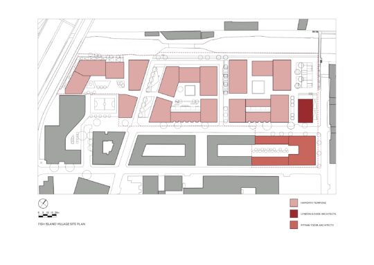Fish Island Village site plan. Haworth Tompkins Architects.